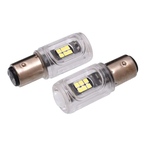 Bec LED Auto, BAY15D, Bec de Frana, Set 2 buc