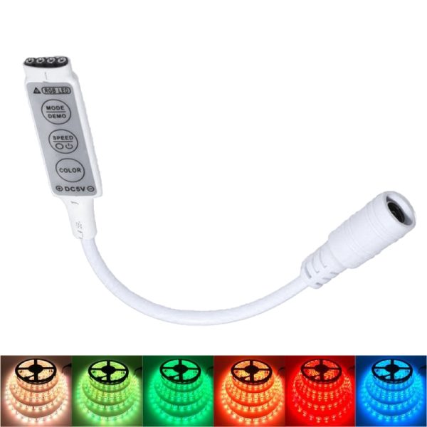 Mini-Controller Banda Led RGB, Mufa DC