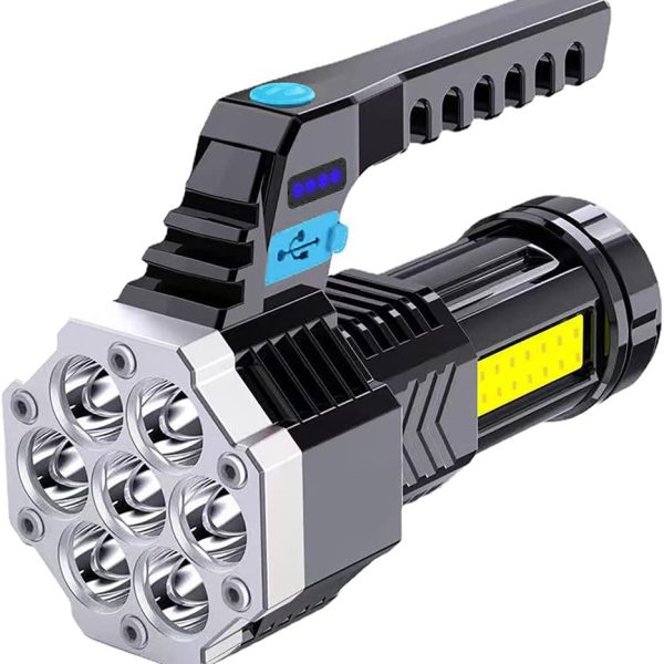 Lanternă LED Reîncărcabilă USB - 9 LED-uri Puternice, 4 Moduri Iluminare, 2400mAh