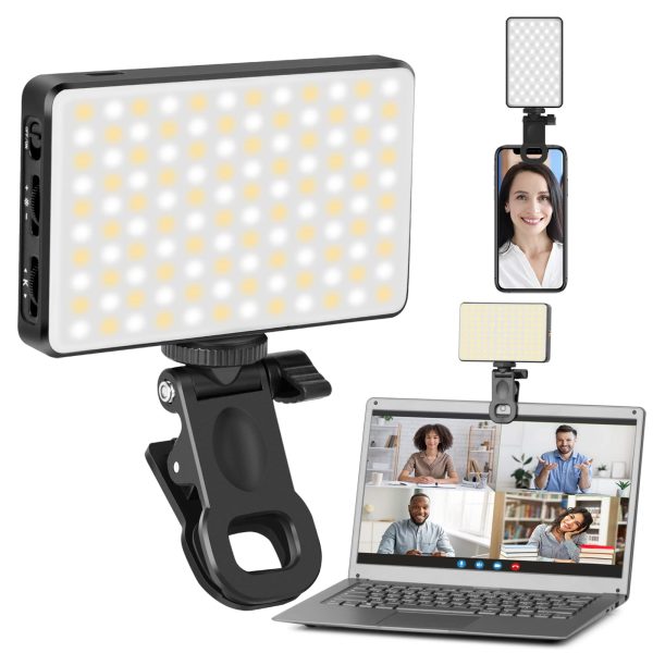 Lampa LED Video Conferinta si Vlog, Portabila, Baterie 3000mAh,  2500K-9000K, 120 LED-uri, CRI 95+