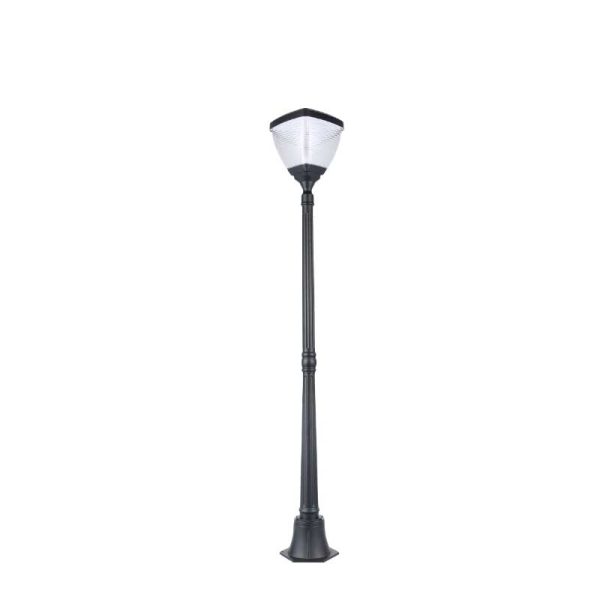 Stâlp de Iluminat Solar pentru Grădină H-1.6M, LED 6500K, Aluminiu, IP66